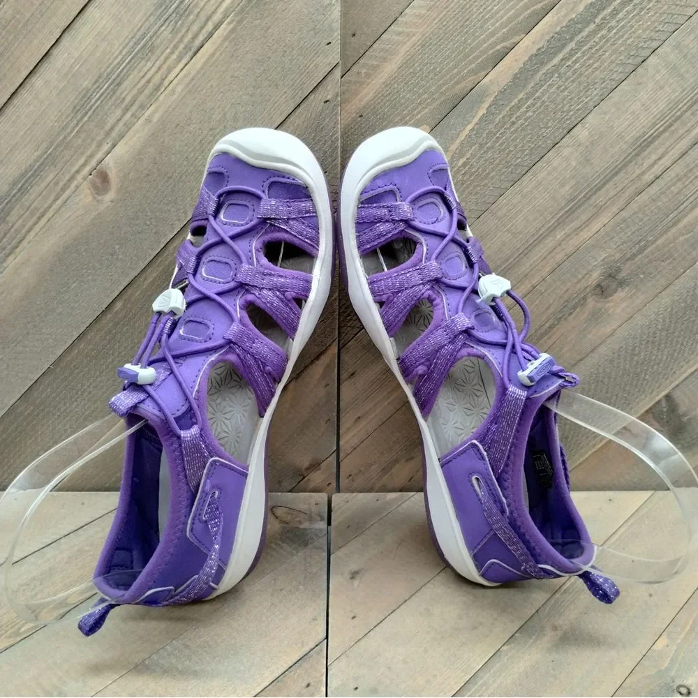 Keen Moxie Closed Toe Outdoor Sandals Girls Size‎ 3 Purple Grey Hiking Big Kids